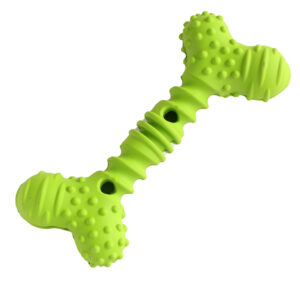 Obtainable Pure Rubber Interactive Canine Toy in Bone Form for Tooth Cleansing