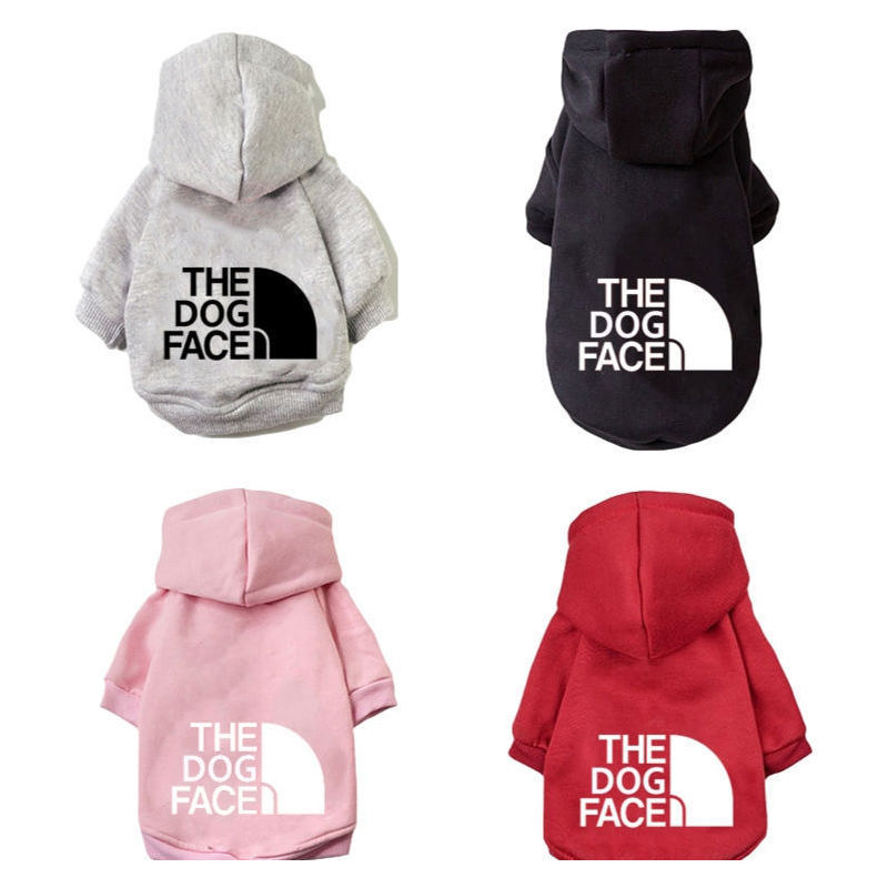 New Designer Luxurious Branded XL Canine Face Hoodie Vest - Winter Coat for Puppies