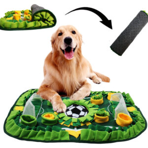 New Sizzling Canine Soccer Subject Snuffle Mat for Pets – Vitality-Expending Sniffing Mat for Hiding Meals Treats and Puzzle Play for Cats and Canine