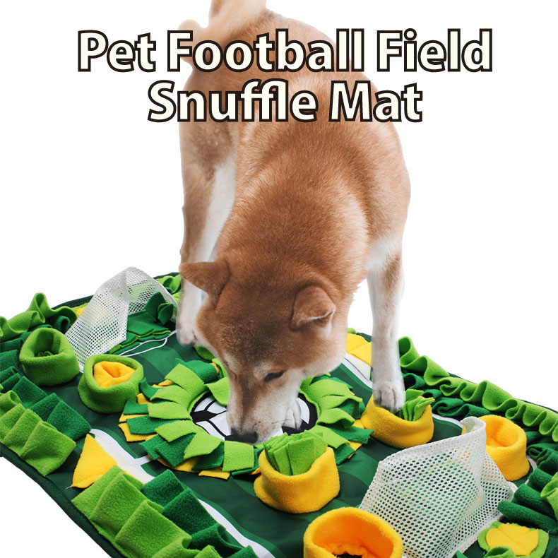 New Sizzling Canine Soccer Subject Snuffle Mat for Pets - Vitality-Expending Sniffing Mat for Hiding Meals Treats and Puzzle Play for Cats and Canine