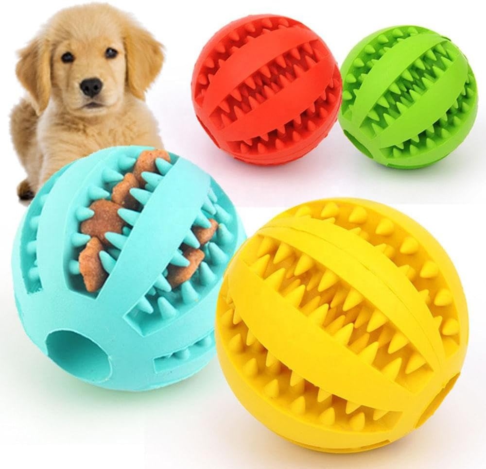 Smooth Silicone Interactive Canine Deal with Dispenser Ball – Chewing Enrichment Toy for Pet Teething and Play